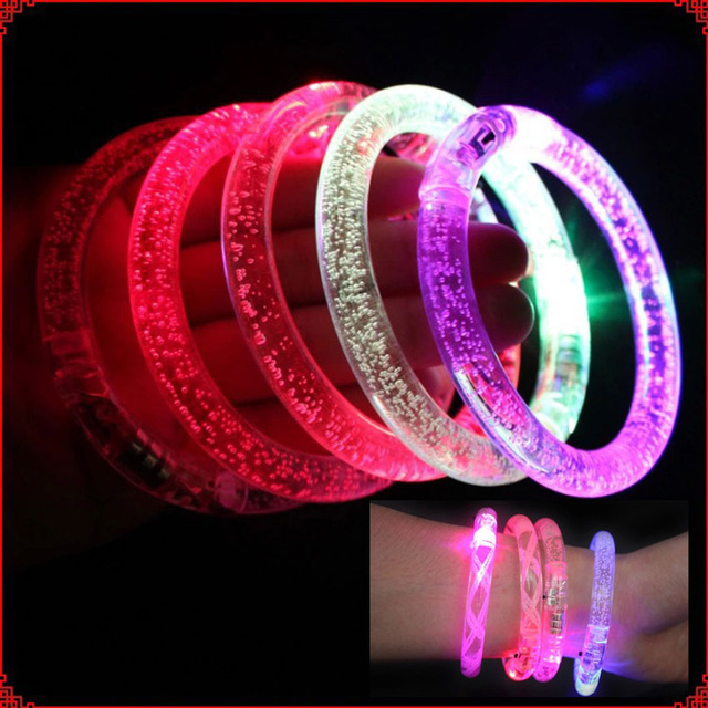 دستبند چراغدار حبابدار LEDشفاف 4عددی